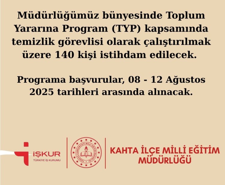 Kahta'da 140 kişi istihdam edilecek